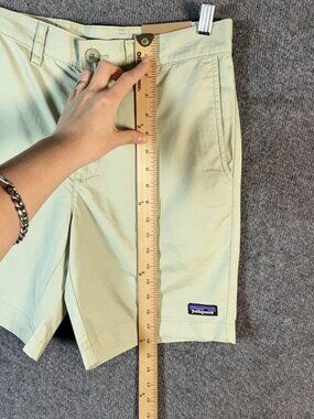 Patagonia Shorts Mens 30 Light Green Lightweight All Wear Hemp 8 Inch Inseam